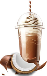 illustration of Chocolate/Vanilla Coconut Milkshake
