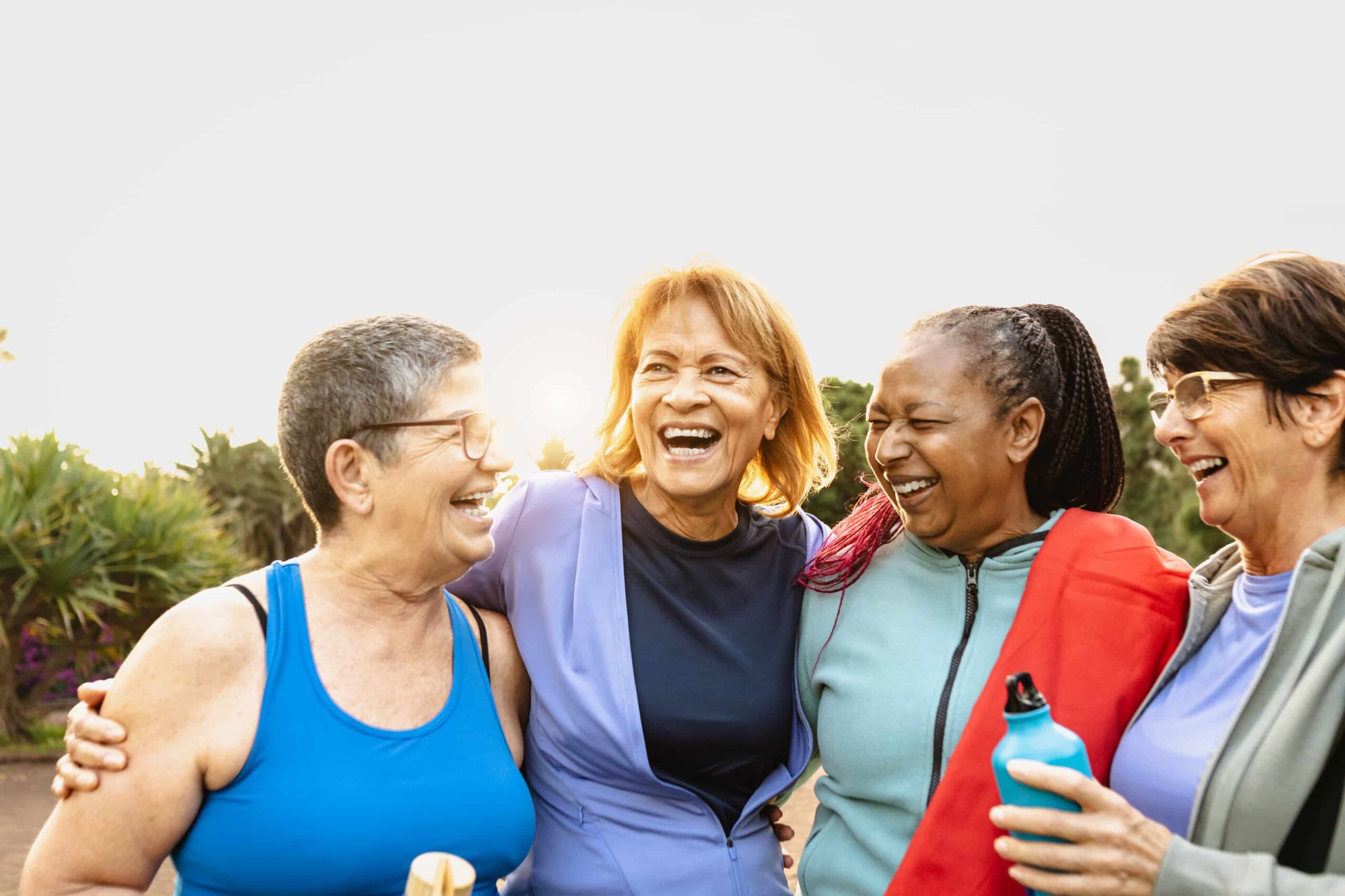 Women laughing and smiling